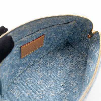 Cosmetic Pouch PM Monogram Sky Blue Denim