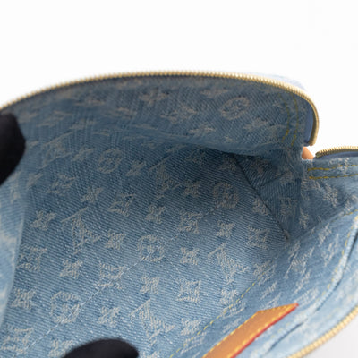 Cosmetic Pouch PM Monogram Sky Blue Denim