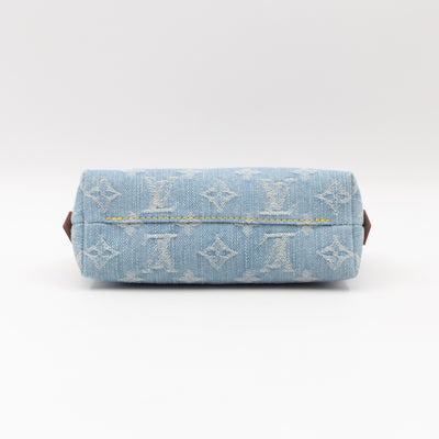 Cosmetic Pouch PM Monogram Sky Blue Denim