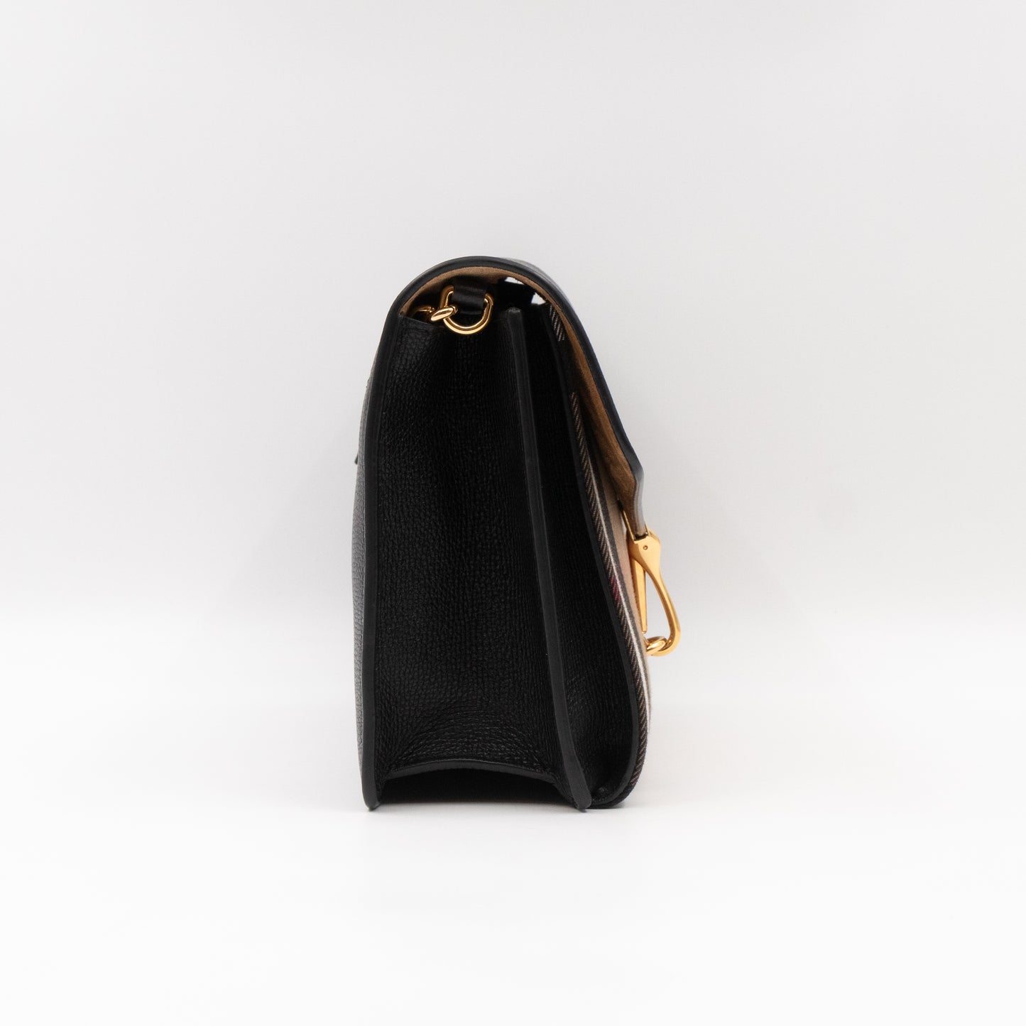 Macken Crossbody Bag House Check & Black Leather