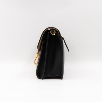 Macken Crossbody Bag House Check & Black Leather