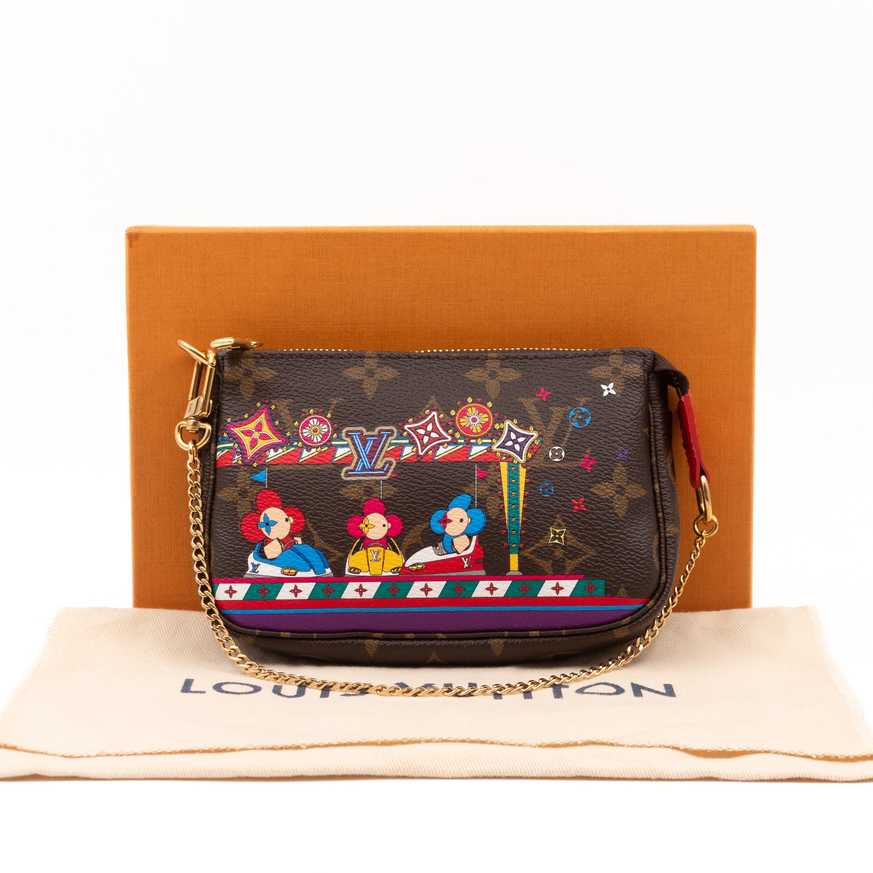 Mini Pochette Accessoires Monogram Christmas Animation Bumper Cars