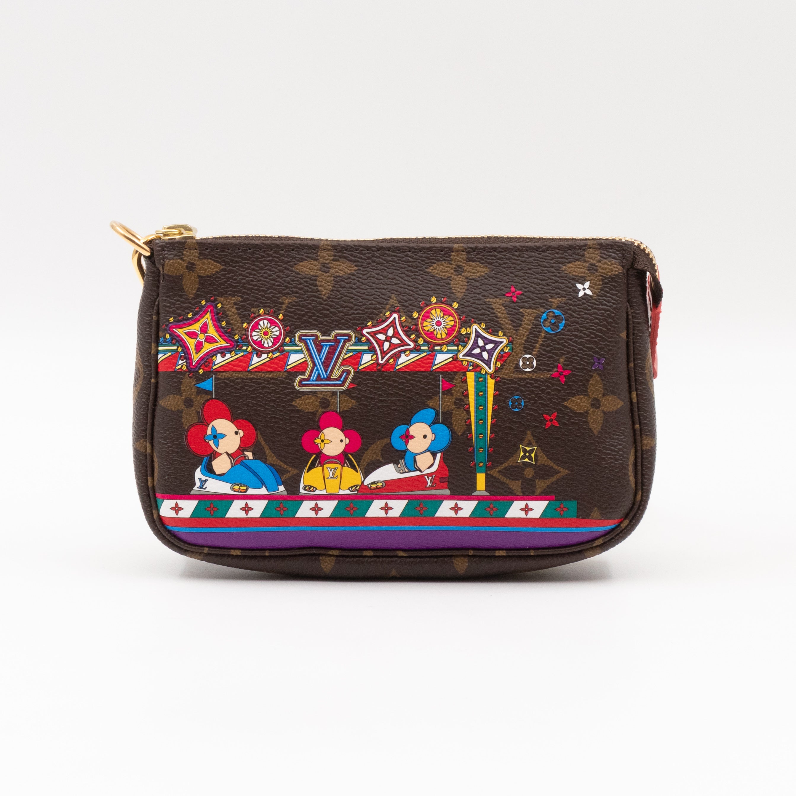 Mini Pochette Accessoires Monogram Christmas Animation Bumper Cars