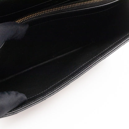 Cassandre Chain Wallet On Chain Black Grained Leather