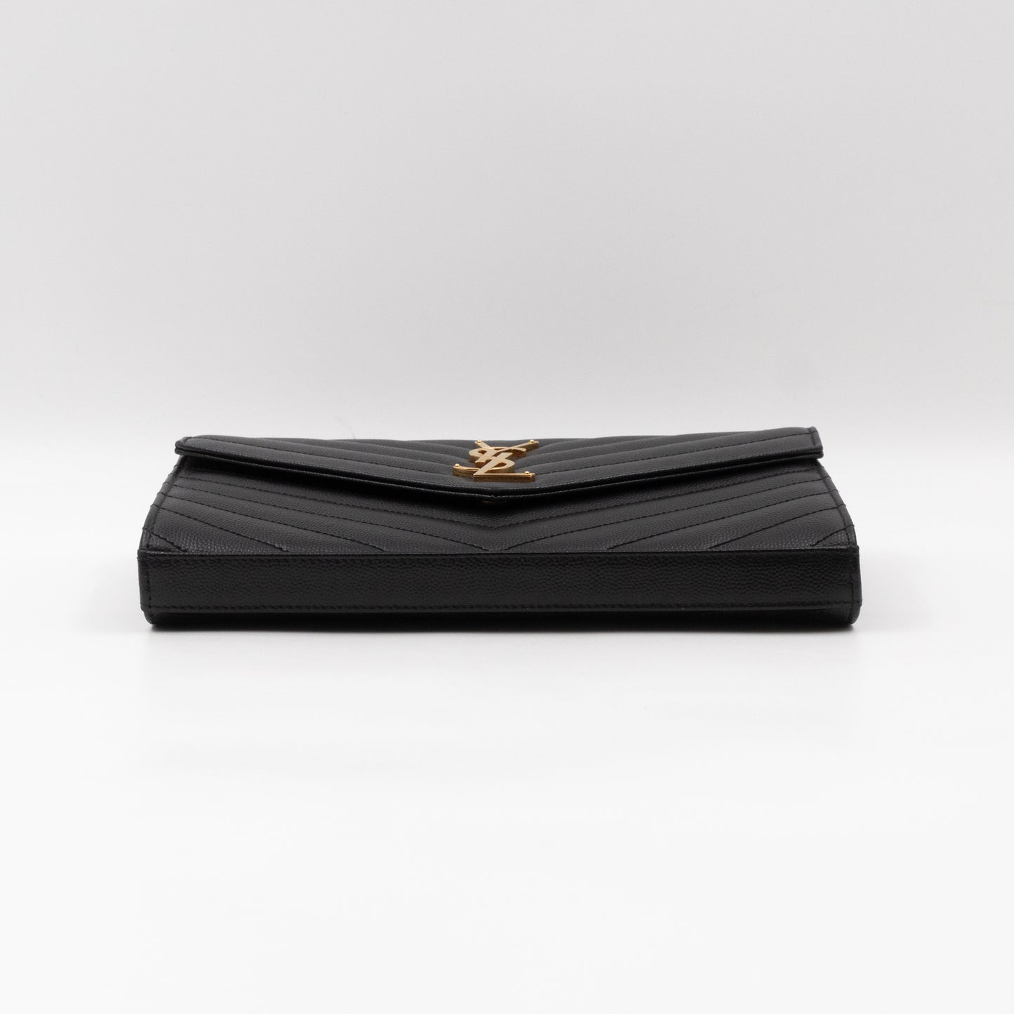 Cassandre Chain Wallet On Chain Black Grained Leather