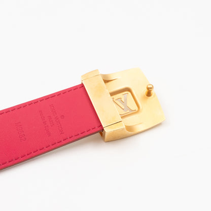 Louis Vuitton LV Cut Reversible Multicolore White Belt 80/32