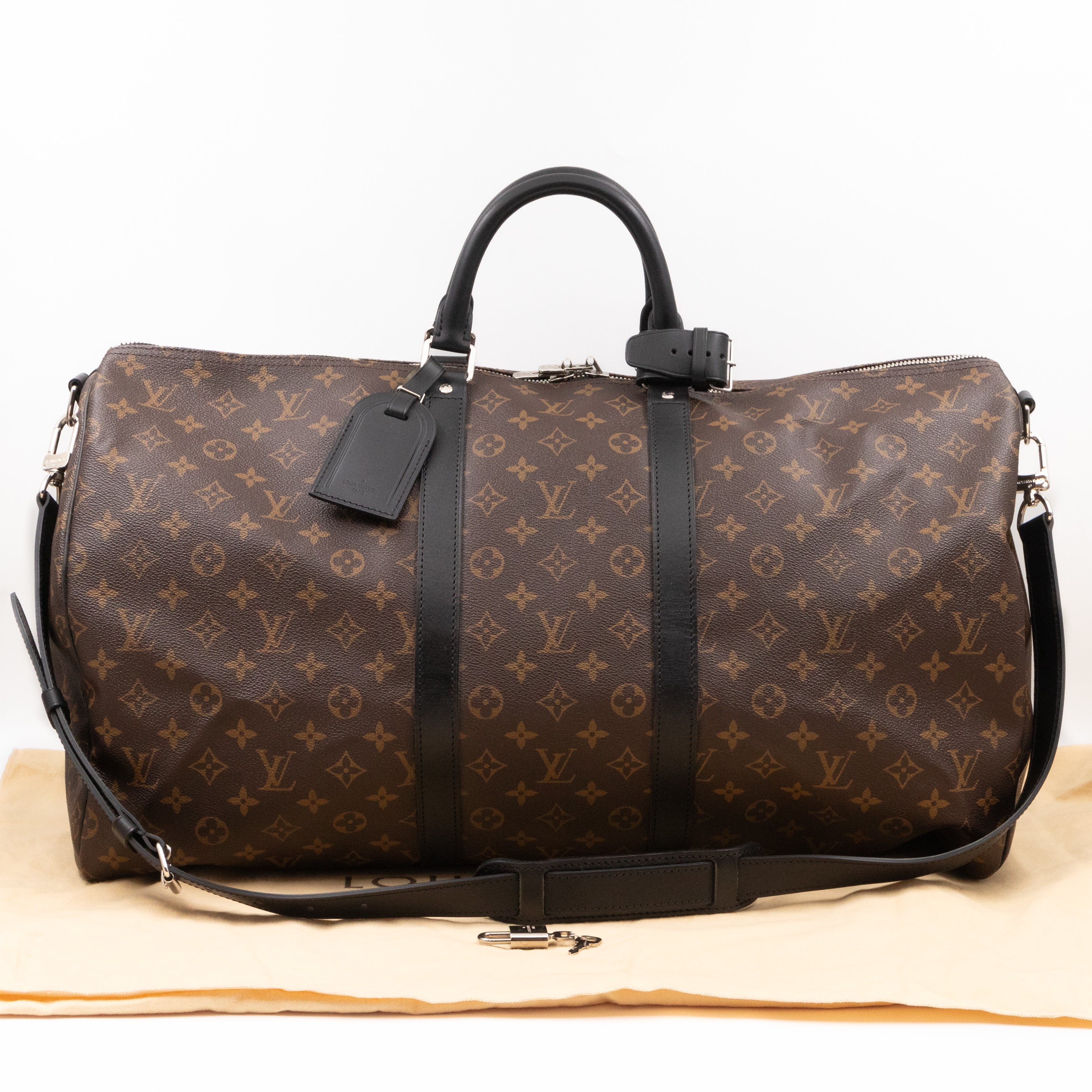 Keepall 55 Bandouliere Monogram Macassar