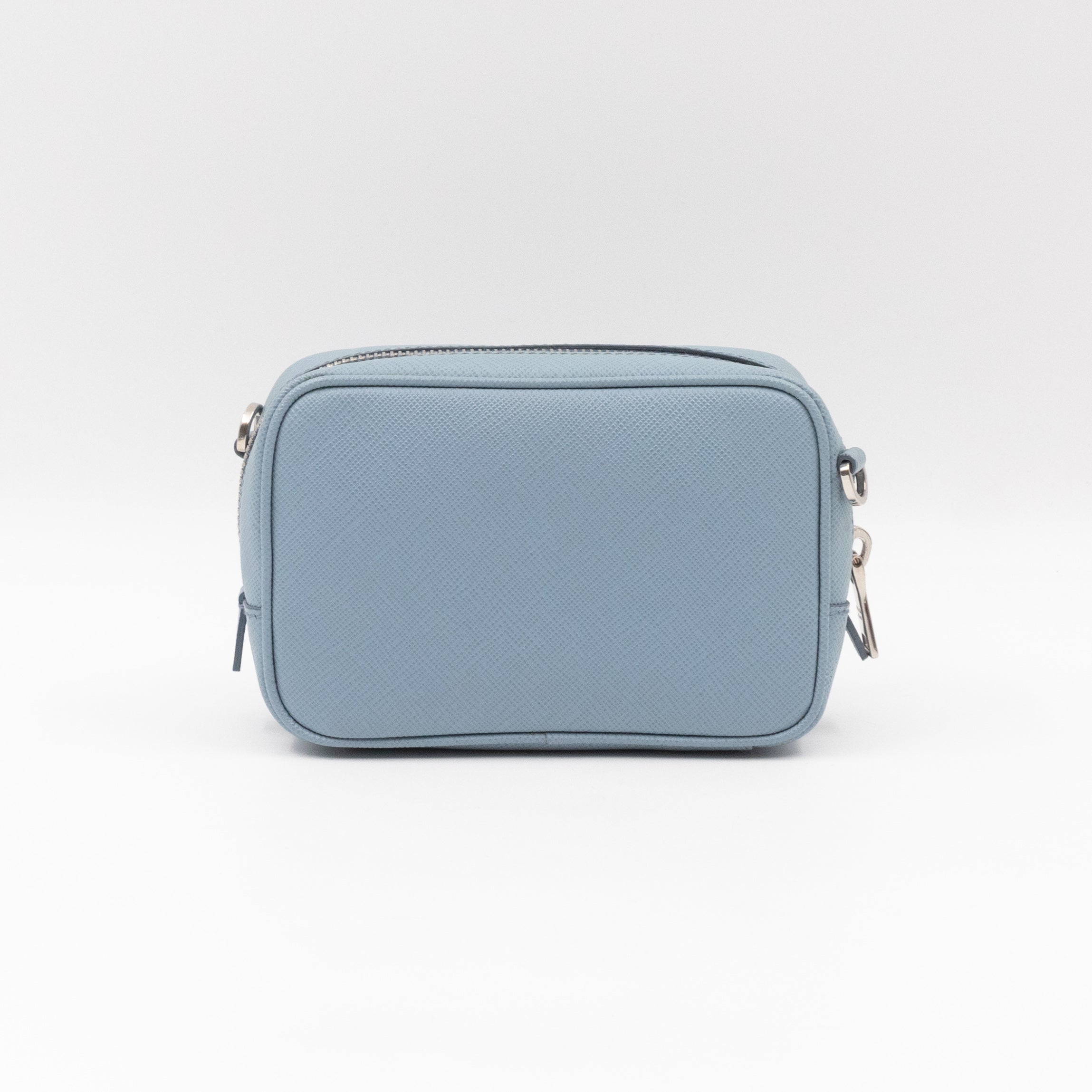 Bow Camera Bag Light Blue Leather