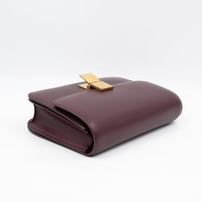 Classic Box Medium Burgundy Leather