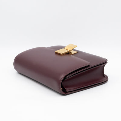 Classic Box Medium Burgundy Leather