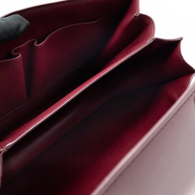 Classic Box Medium Burgundy Leather