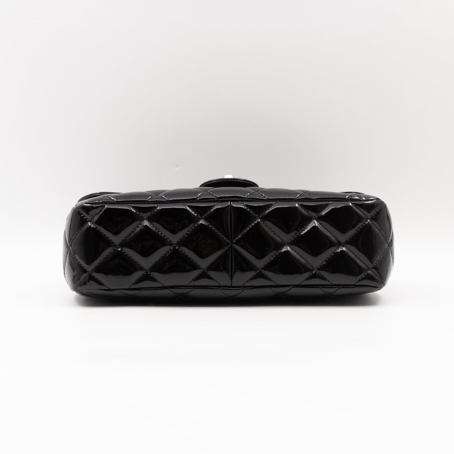 Coco Shine Single Flap Bag Black Patent Leather