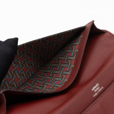 Citizen Twill Long Wallet Burgundy Leather