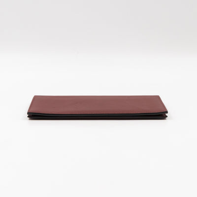 Citizen Twill Long Wallet Burgundy Leather
