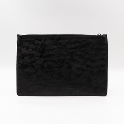 Family Patch Pouch Black Leather