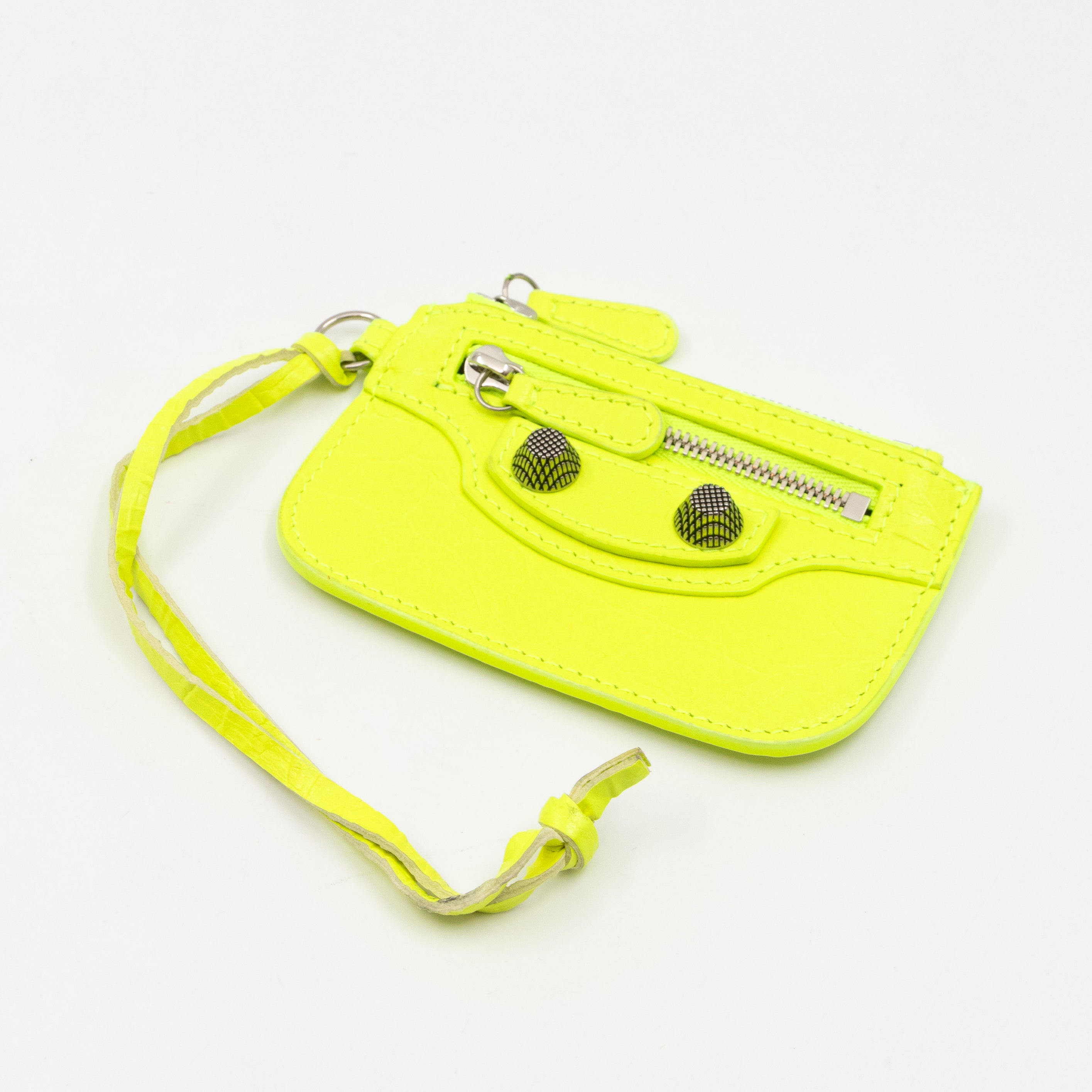 Le Cagole Messenger Bag Fluo Yellow Leather