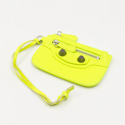 Le Cagole Messenger Bag Fluo Yellow Leather