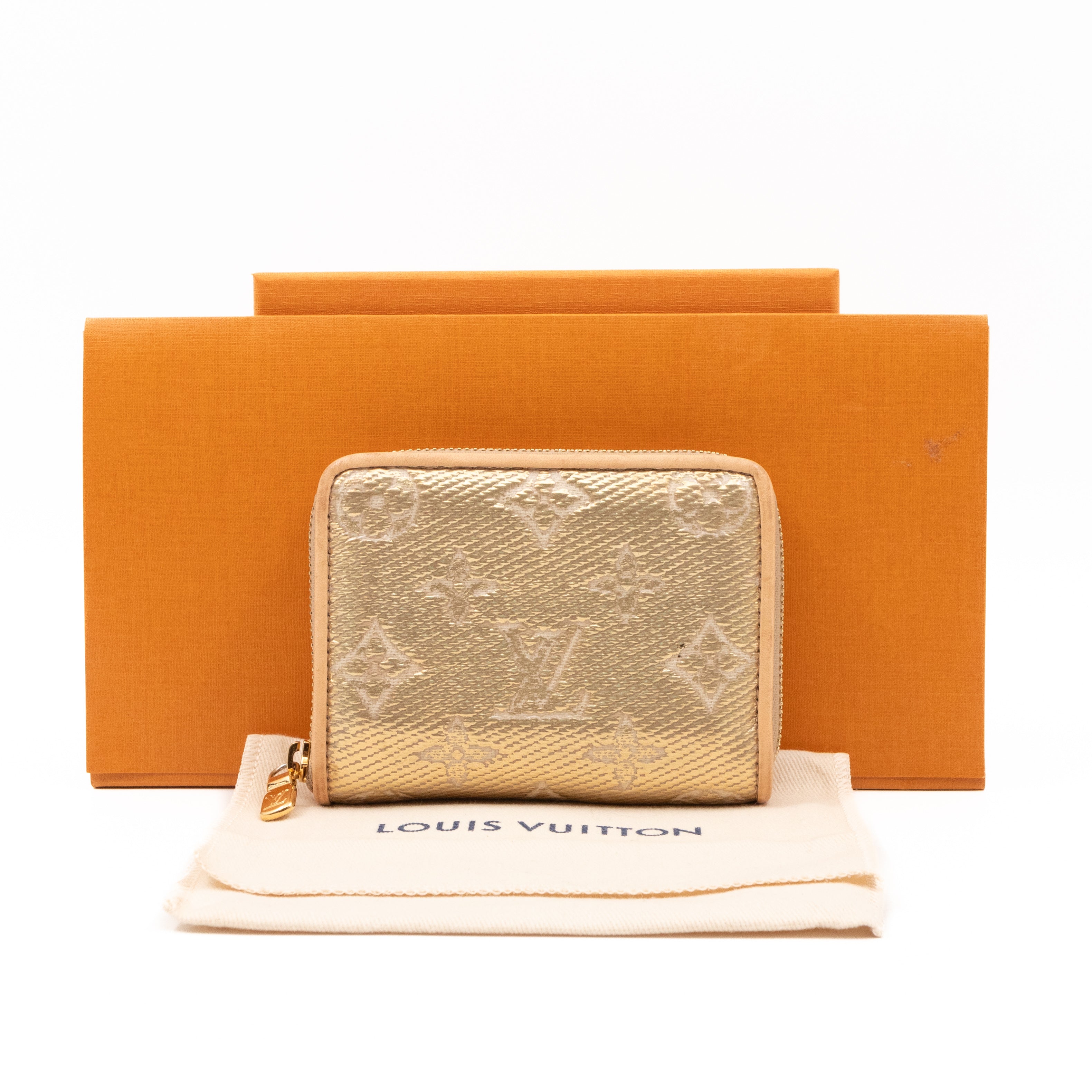 Zippy Coin Purse Gold Monoglam Jacquard