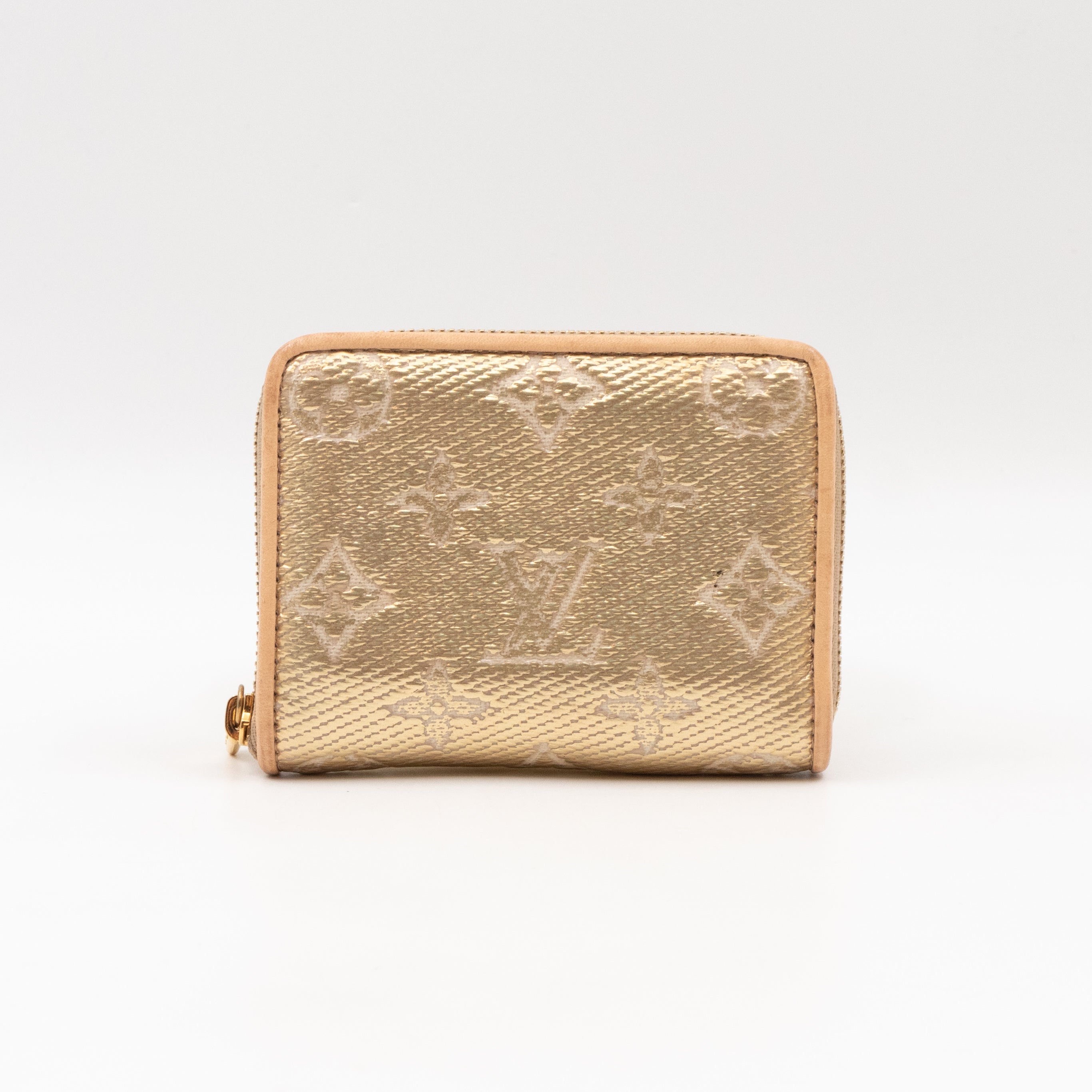 Zippy Coin Purse Gold Monoglam Jacquard