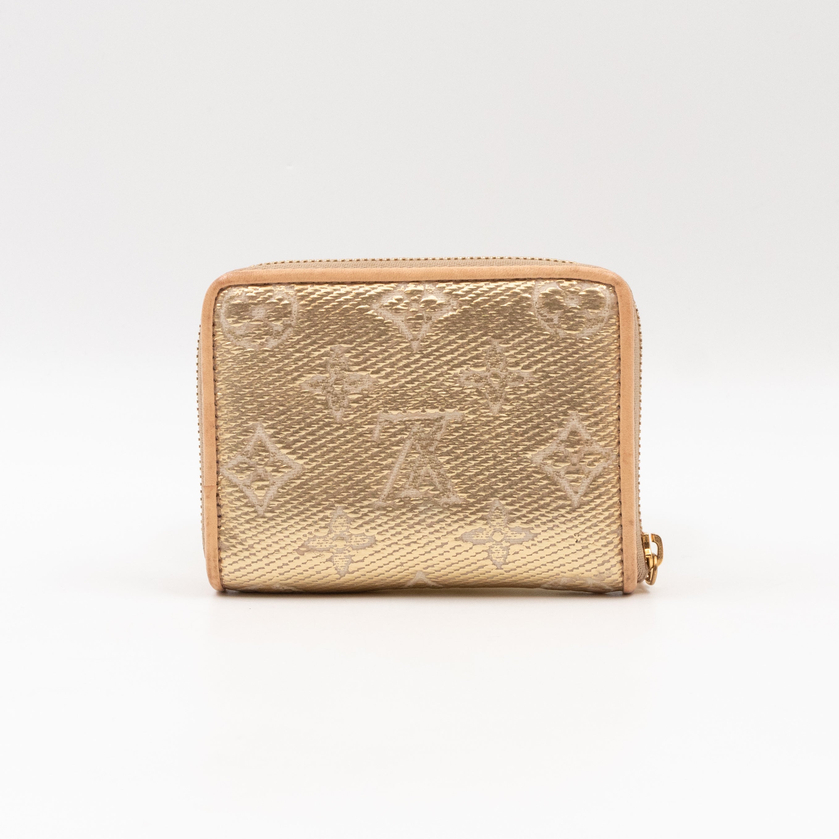 Zippy Coin Purse Gold Monoglam Jacquard