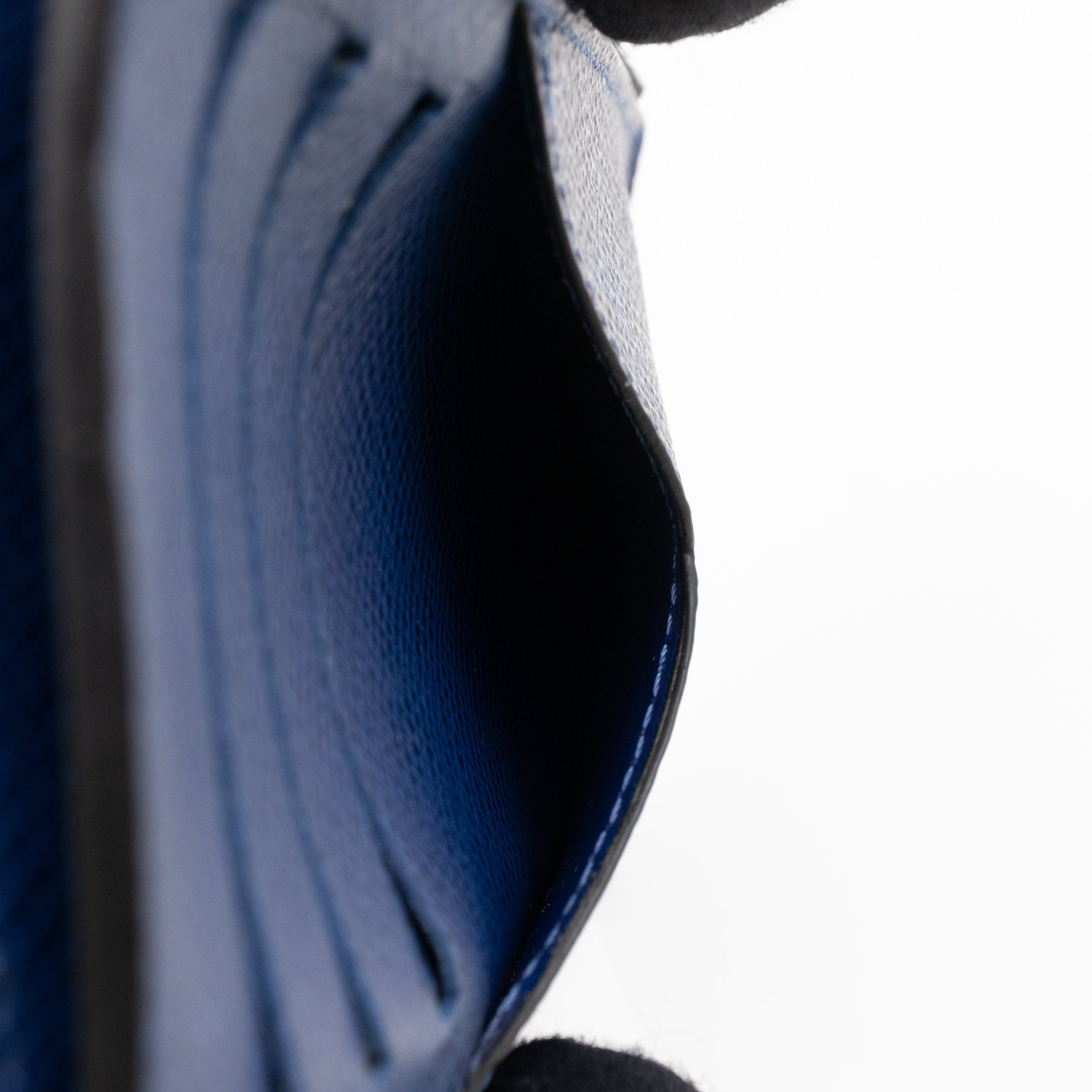 Coin Card Holder Monogram Pacific Navy Blue Taigarama