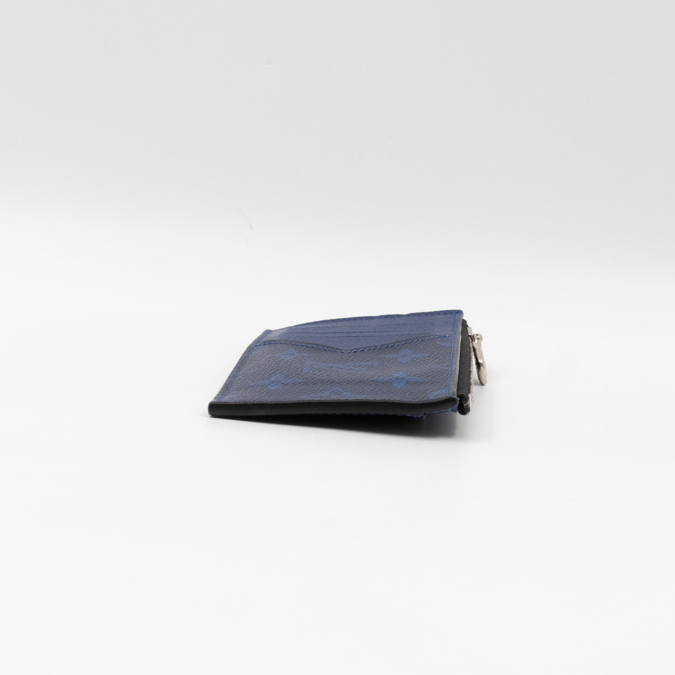Coin Card Holder Monogram Pacific Navy Blue Taigarama
