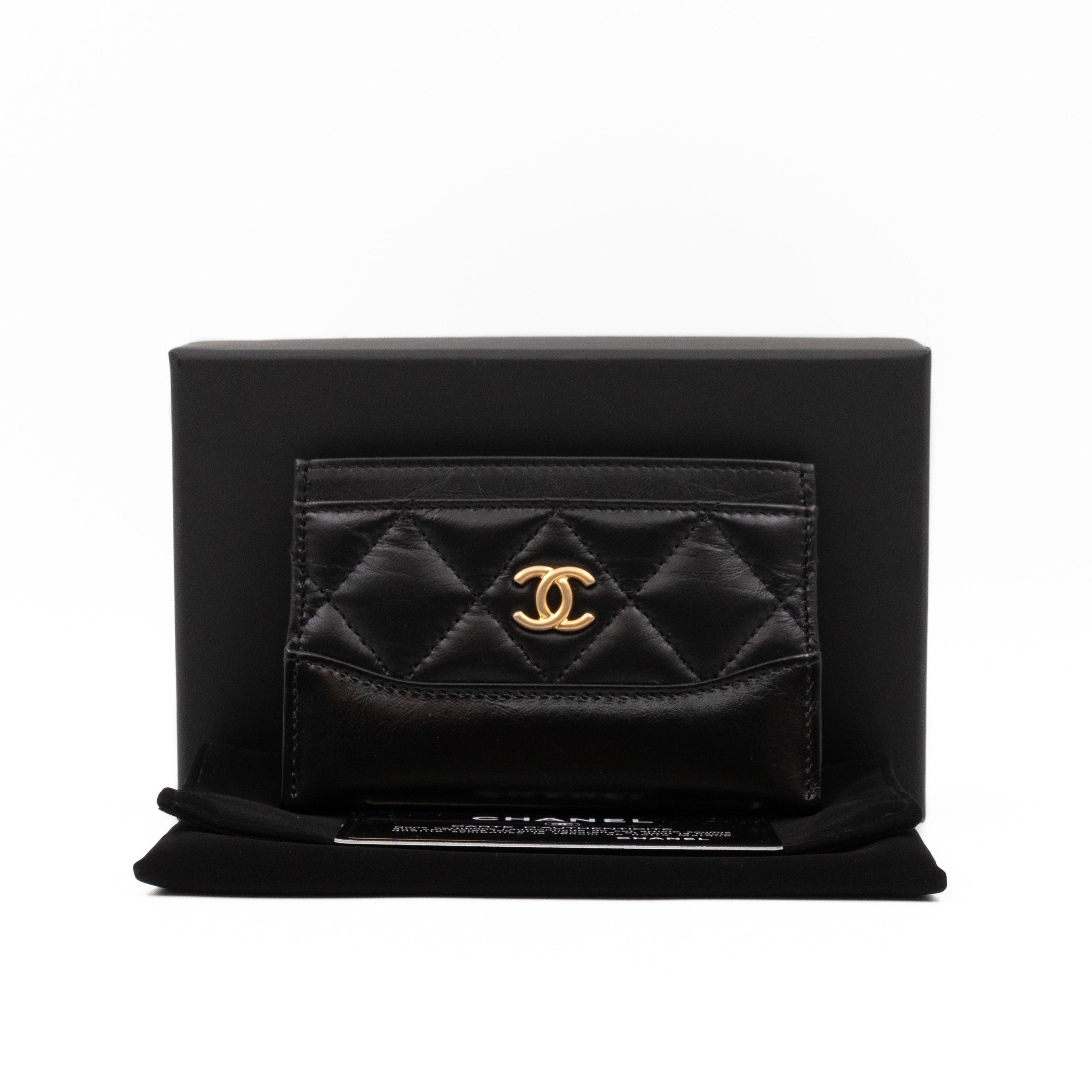 Gabrielle Card Holder Black Leather