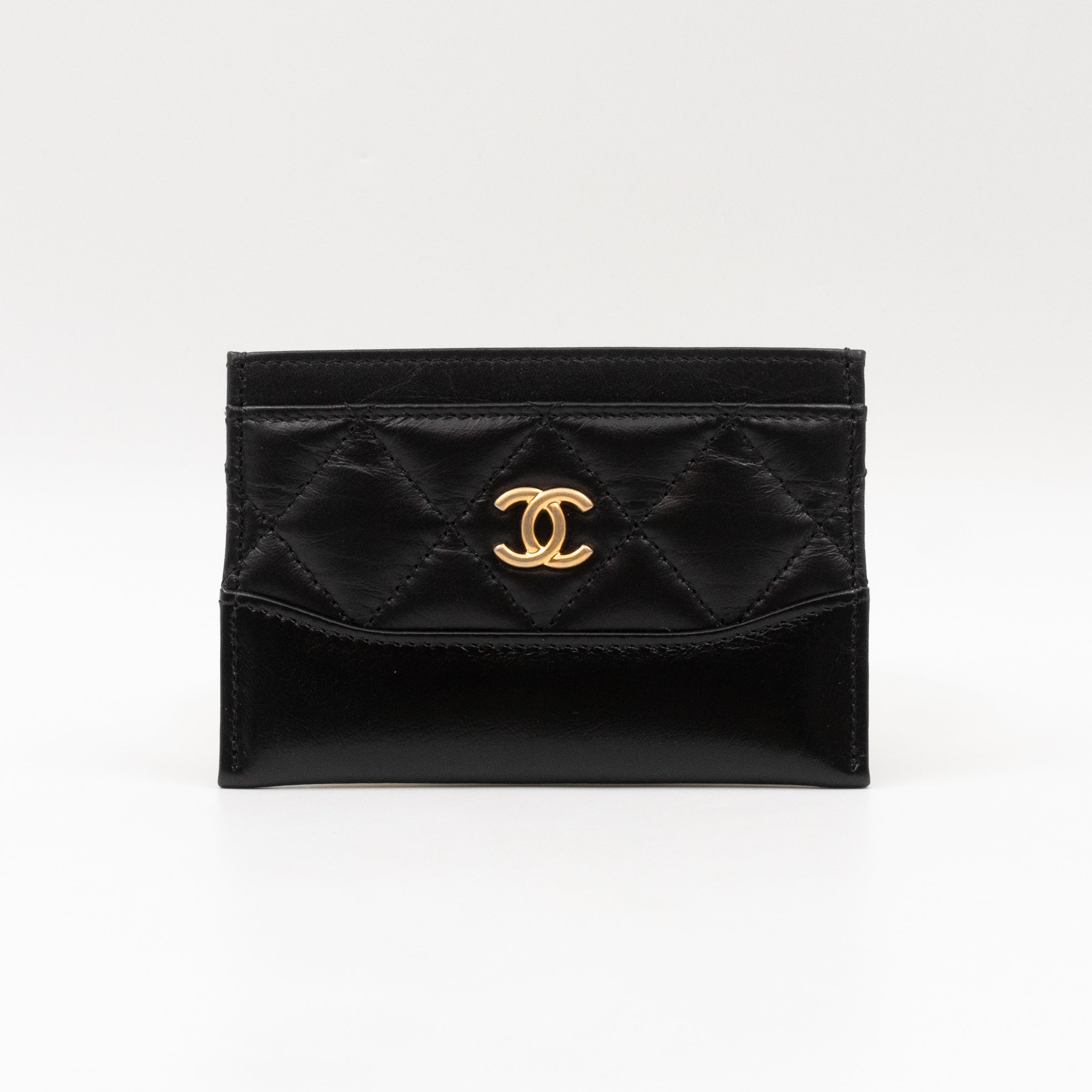 Gabrielle Card Holder Black Leather