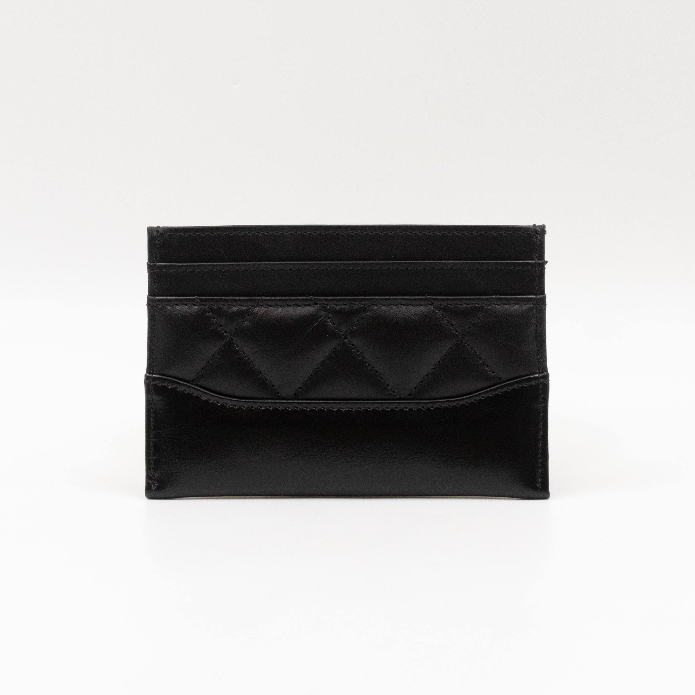 Gabrielle Card Holder Black Leather