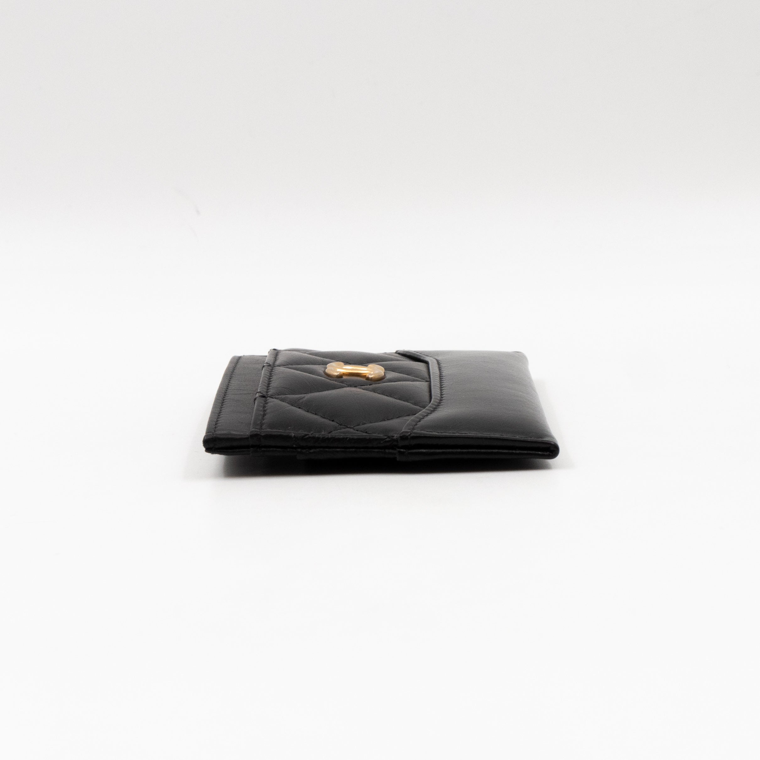 Gabrielle Card Holder Black Leather