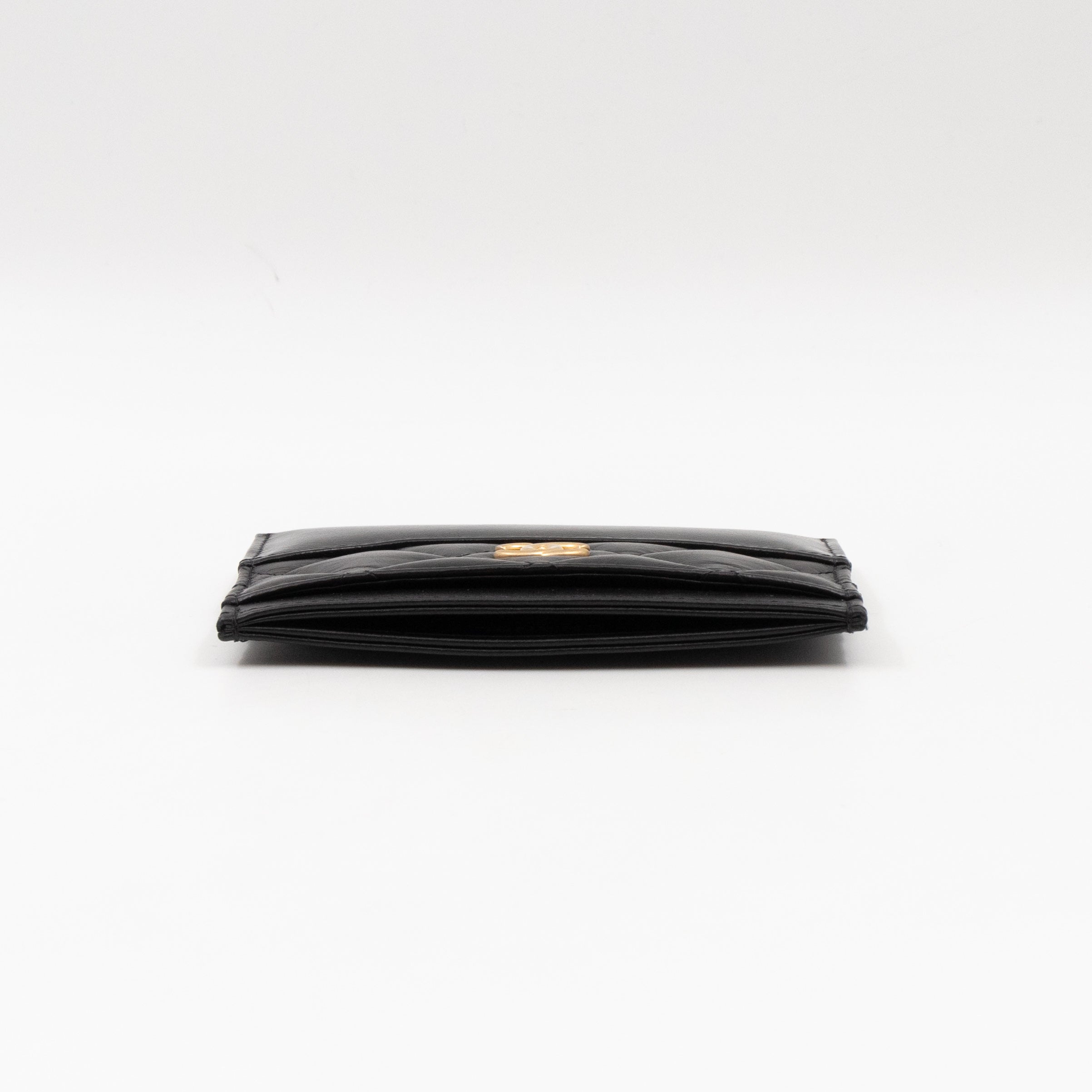Gabrielle Card Holder Black Leather