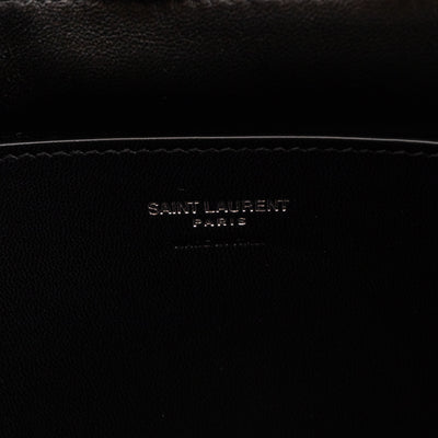 Puffy Pouch Large Black Lambskin