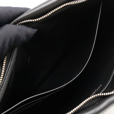 Puffy Pouch Large Black Lambskin