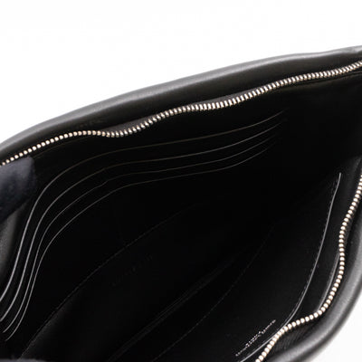 Puffy Pouch Large Black Lambskin