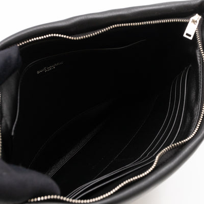 Puffy Pouch Large Black Lambskin