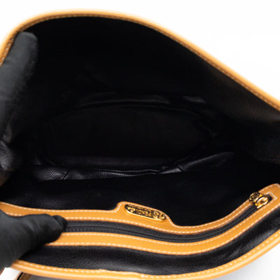 Vintage Crossbody Purse Bag Blue Coated Canvas