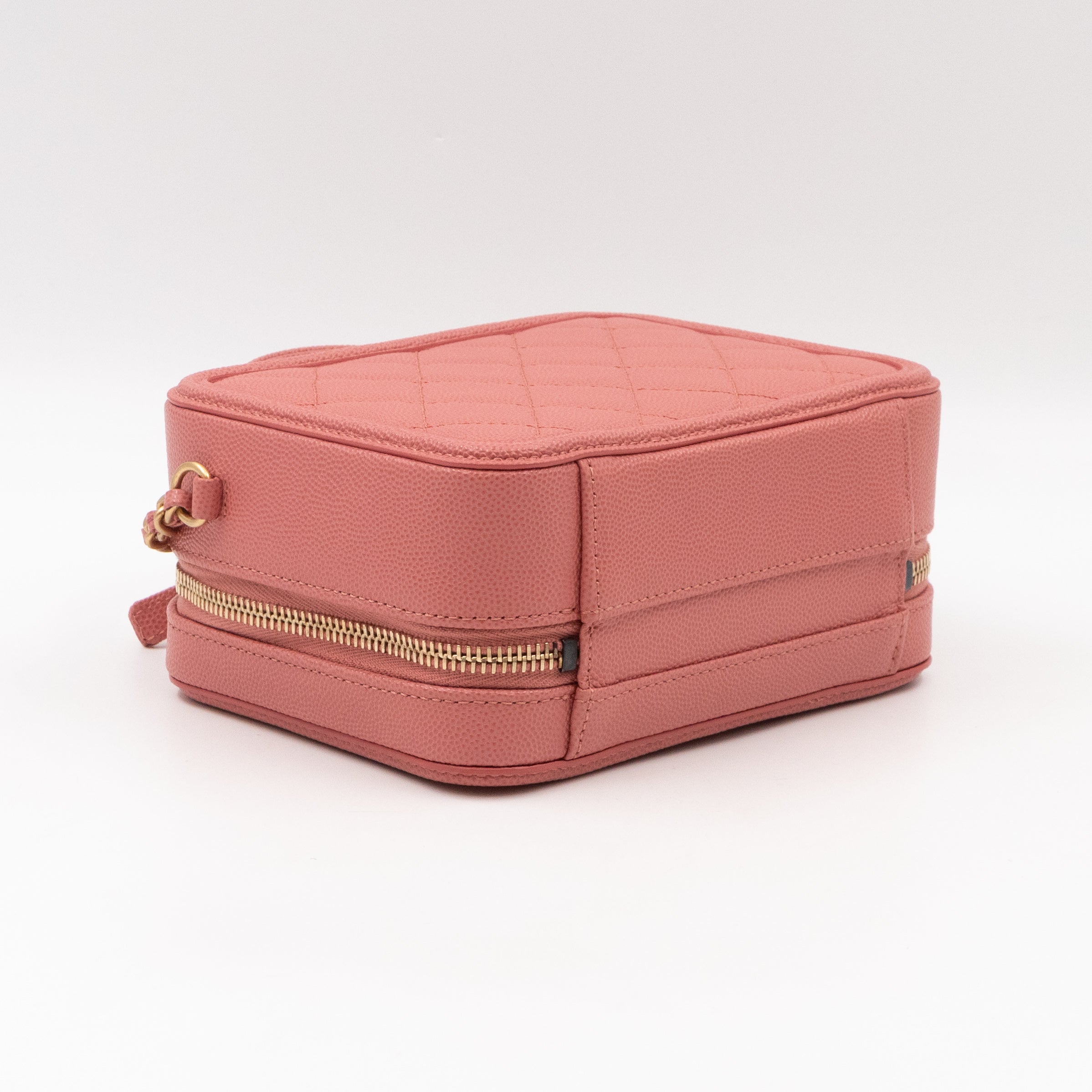 Small Vanity Filigree CC Caviar Light Pink & Gold