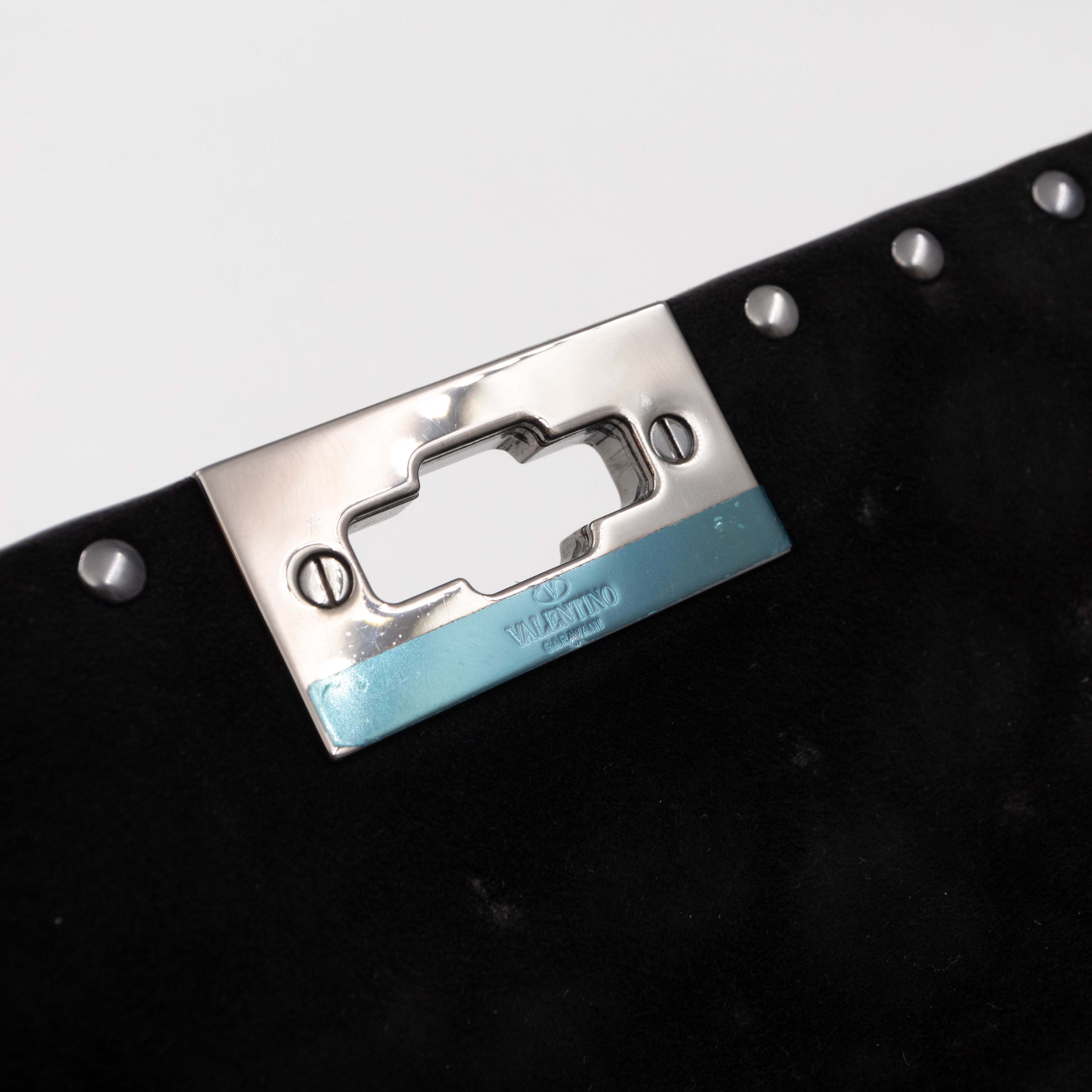 Rockstud Spike Medium Bag Black Leather