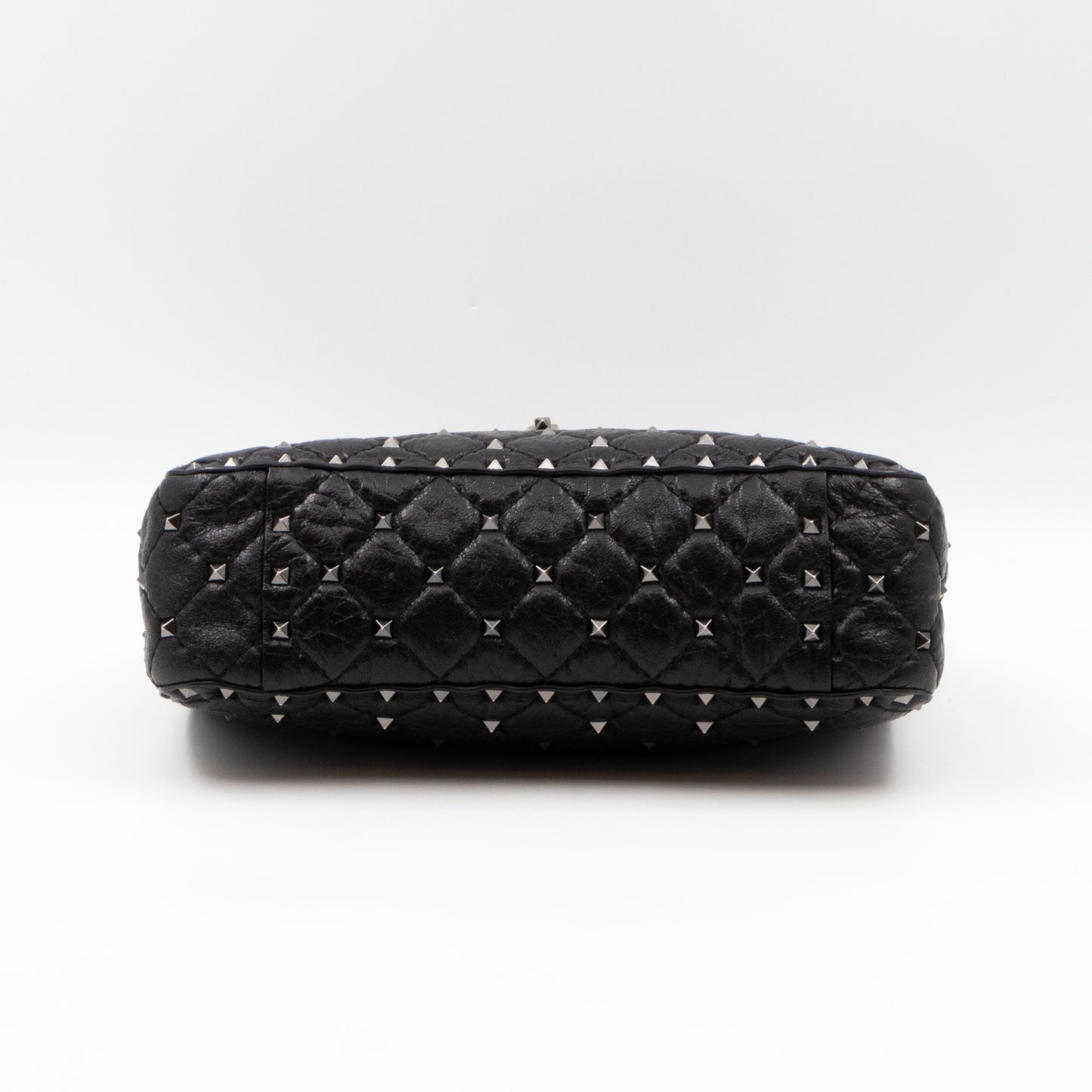 Rockstud Spike Medium Bag Black Leather