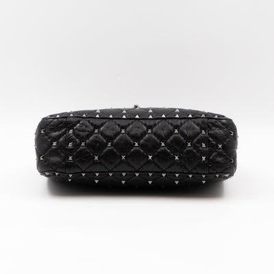 Rockstud Spike Medium Bag Black Leather
