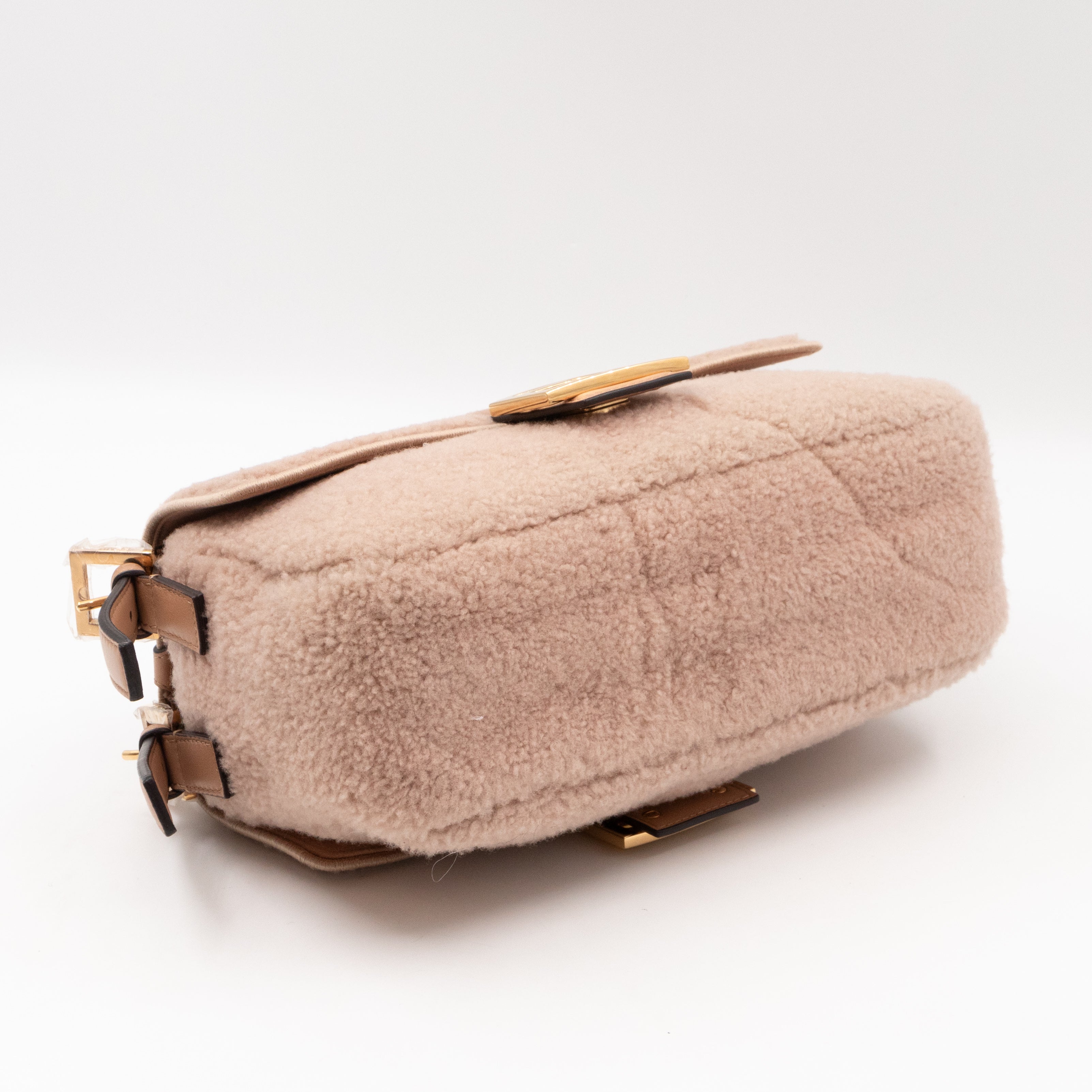 Multi Baguette Shoulder Bag Rosa Plaster Shearling