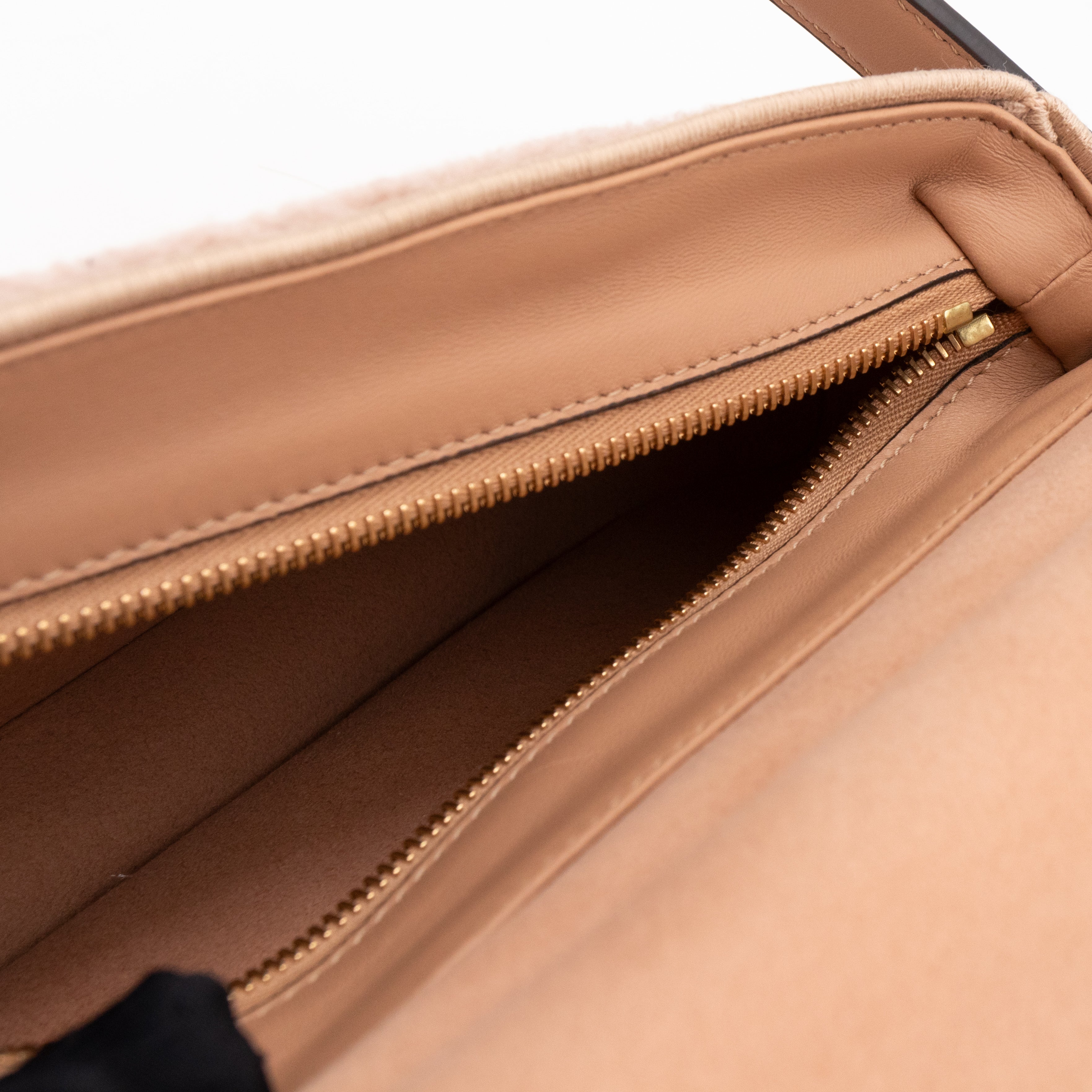 Multi Baguette Shoulder Bag Rosa Plaster Shearling