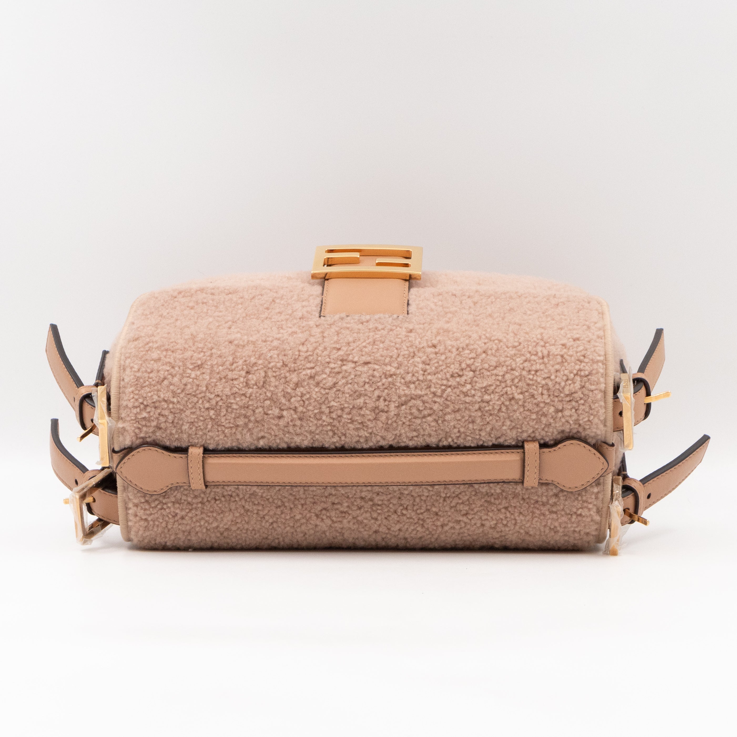 Multi Baguette Shoulder Bag Rosa Plaster Shearling