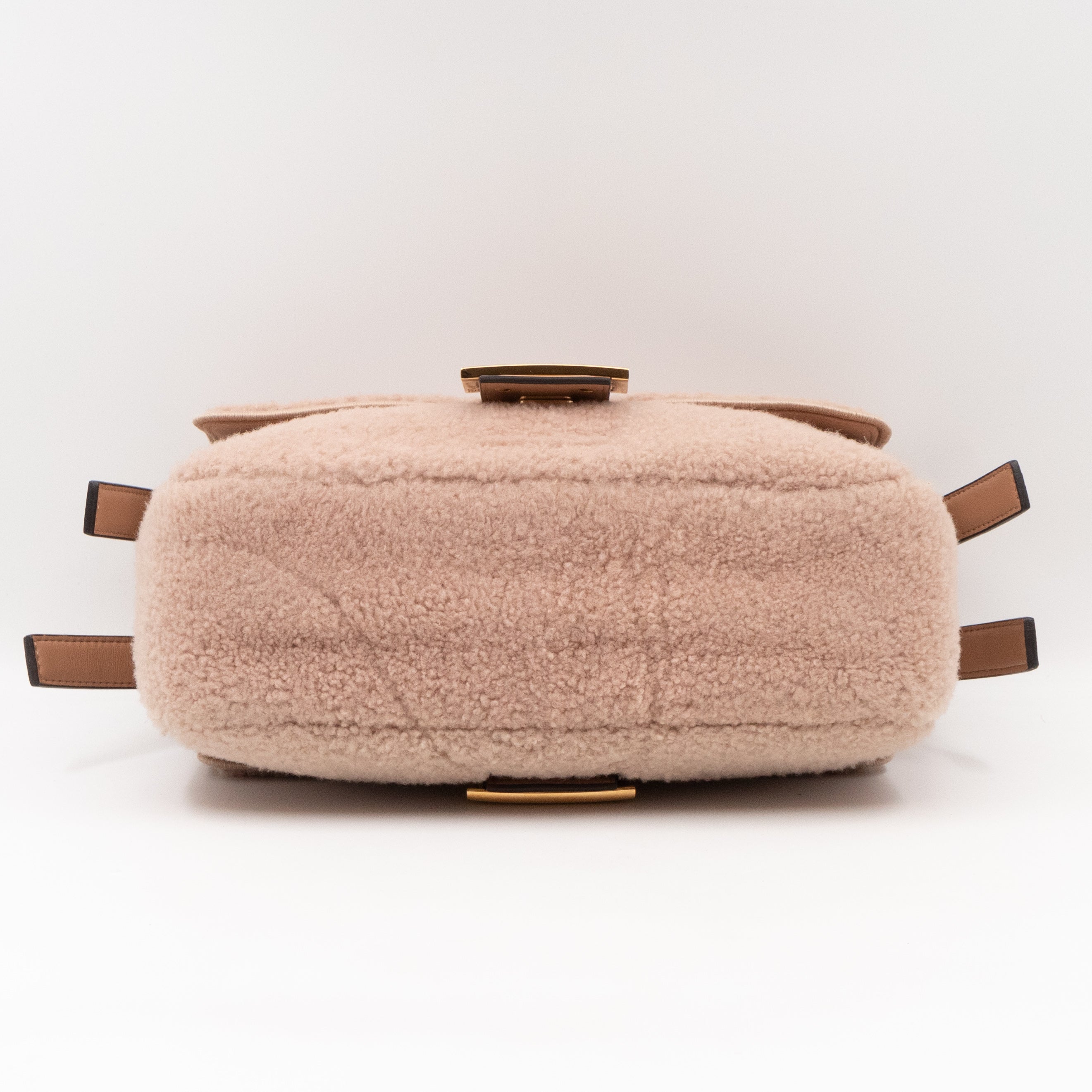 Multi Baguette Shoulder Bag Rosa Plaster Shearling