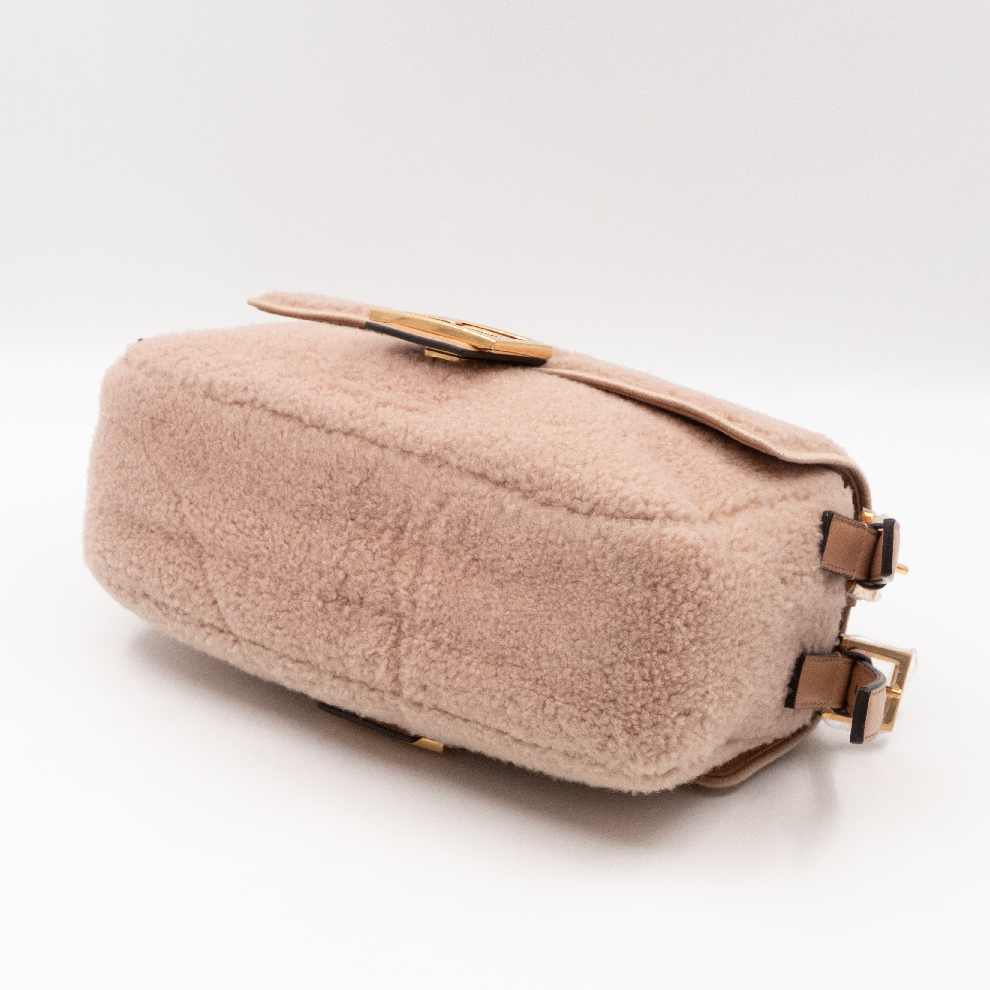 Multi Baguette Shoulder Bag Rosa Plaster Shearling