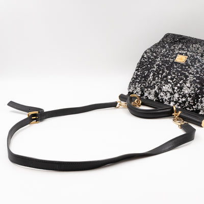 Sicily Large Black Sequins Leather