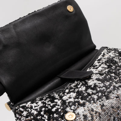 Sicily Large Black Sequins Leather