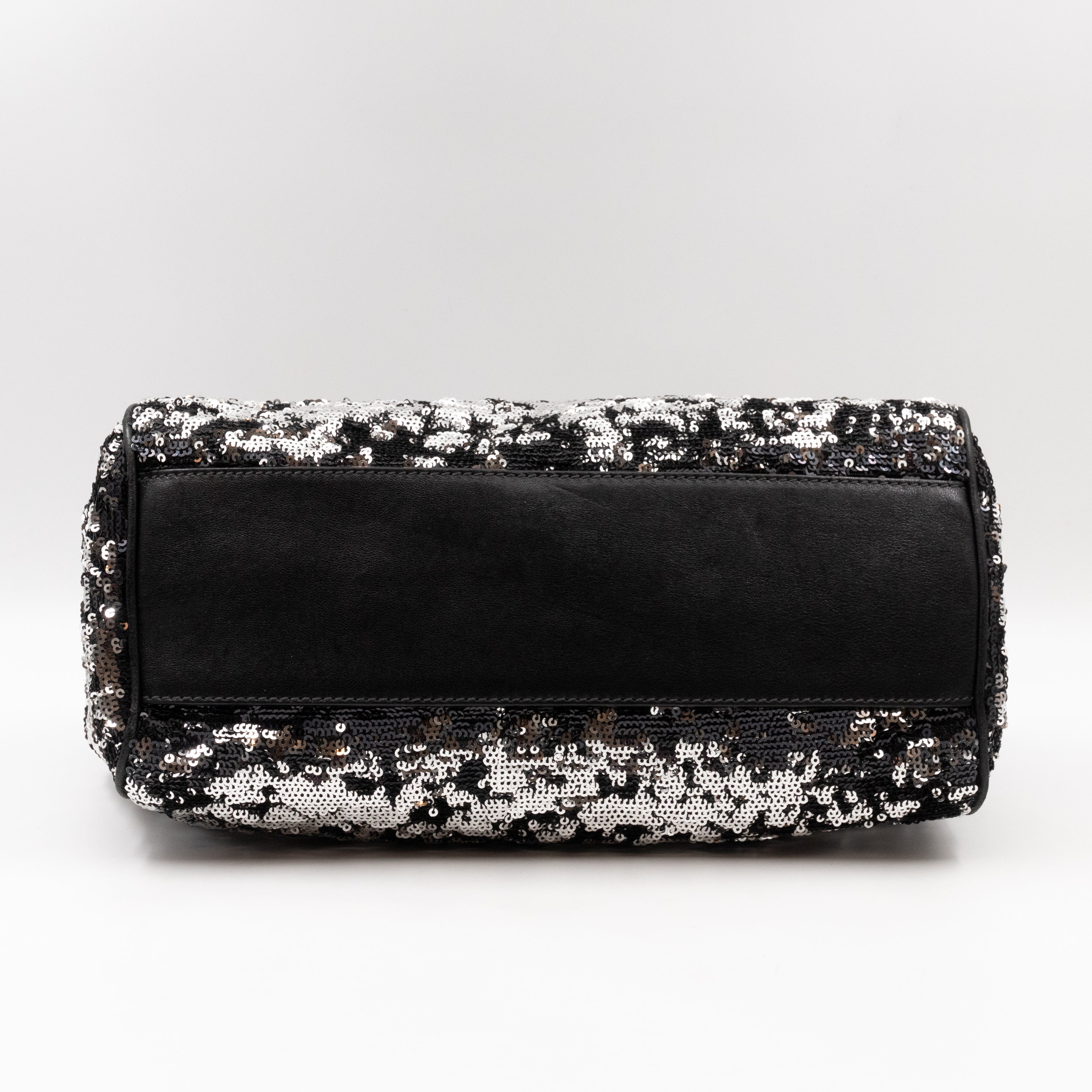 Sicily Large Black Sequins Leather