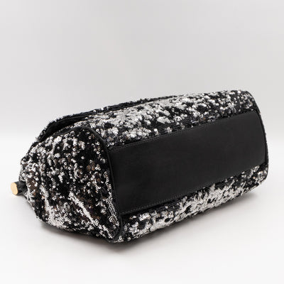 Sicily Large Black Sequins Leather
