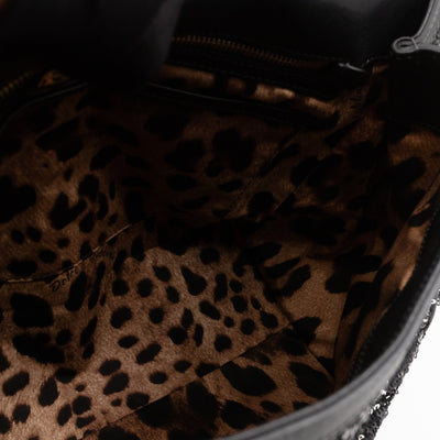 Sicily Large Black Sequins Leather